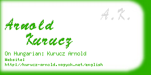arnold kurucz business card